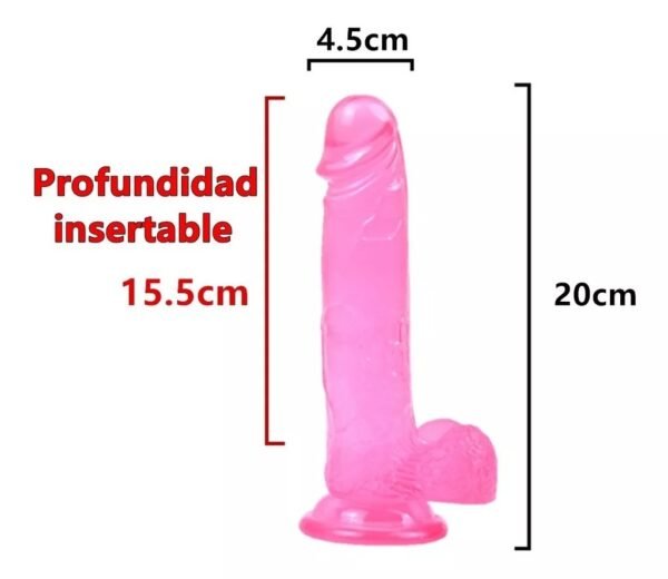 JUGUETES - DILDO CONSOLADOR GRANDE VENTOSA PINK